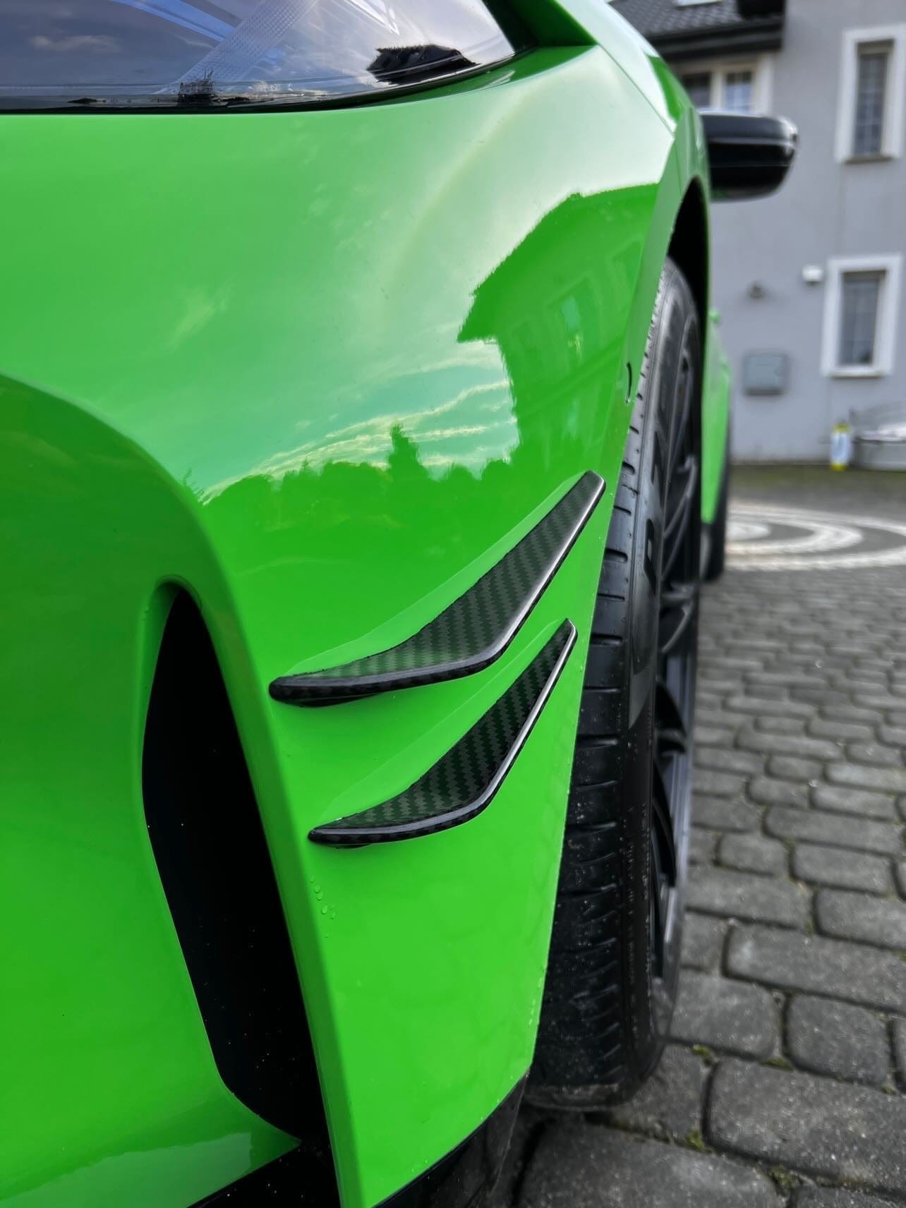 CT Carbon Pre-Preg Carbon Fiber Front Bumper Canards/Dive Planes for BMW M3 M4 G80 G81 G82 G83 (2021+) - Aero Fins Winglets Air Deflectors - G8X M Performance Style Sedan Touring Coupe Convertible