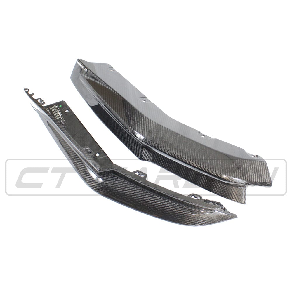 BMW M3 G80/G81 (G-Series) Carbon Fibre Rear Bumper Corners - OEM Style Rear Spats, Corner Splitters, Valance Extensions, Lower Bumper Extensions & Diffuser End Caps | CT Carbon 2021+ Saloon/Touring