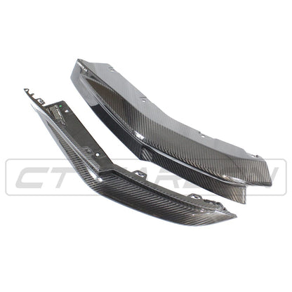 BMW M3 G80/G81 2021+ Carbon Fibre Rear Bumper Corner Splitters Spats – OEM Style Valance End Caps/Trims – CT Carbon Pre-Preg Dry Carbon – Fits Saloon & Touring, Competition & xDrive