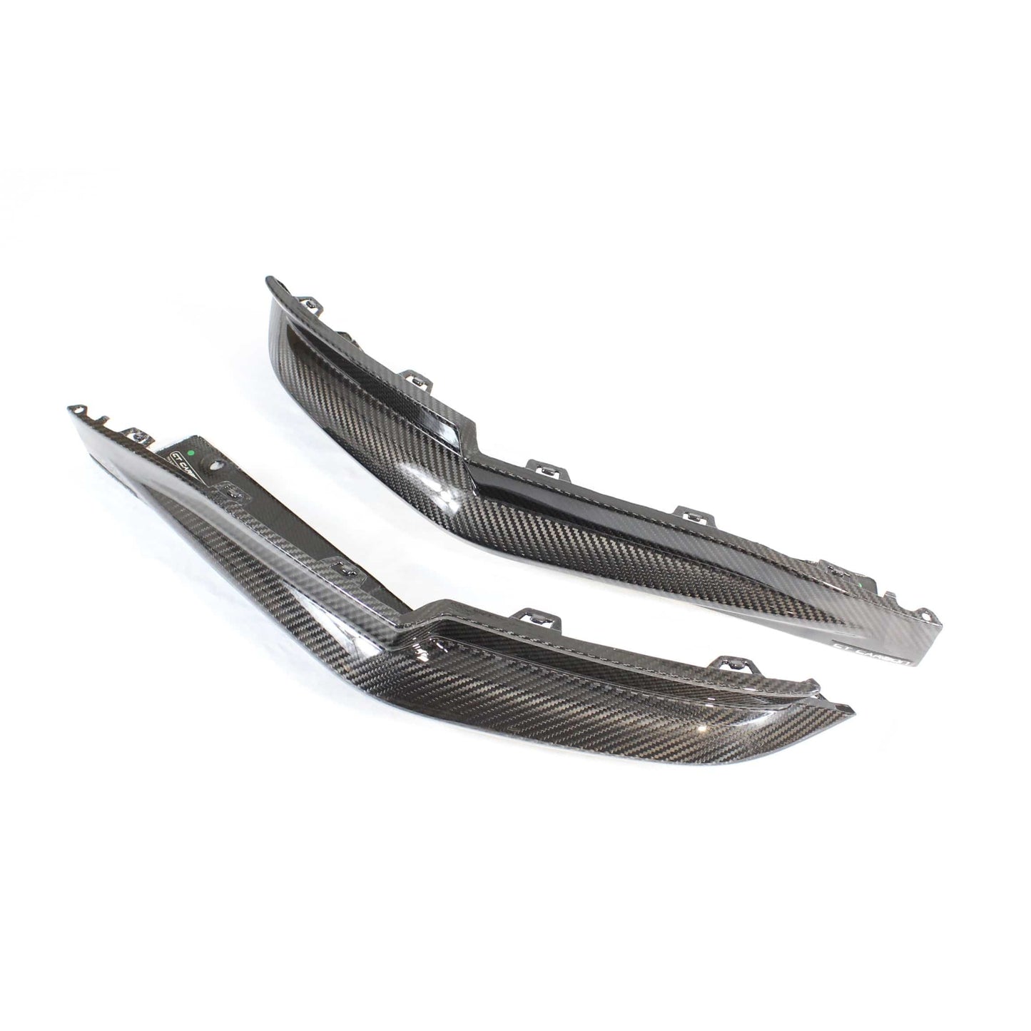 BMW M3 G80/G81 Rear Spats & Bumper Corner Splitters – Carbon Fibre (Carbon Fiber) OEM Style – Rear Bumper Extensions/End Caps for G8X M3 Saloon & Touring 2021+