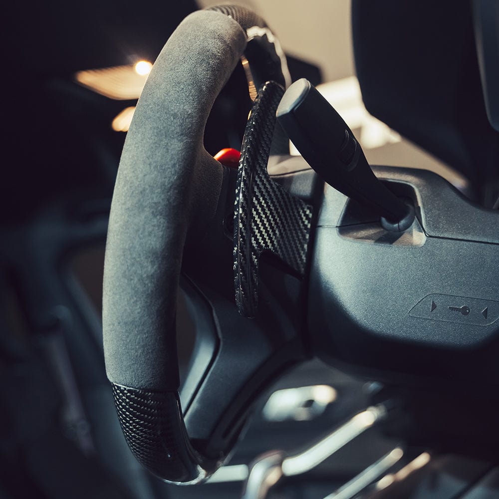 CT Carbon BMW Steering Wheel & Paddle Shift Kit – Carbon Fibre (Carbon Fiber) Alcantara Rim + Dry Carbon Paddle Shifters | Retrofit for G8X M3/M4, G87 M2, G20 3 Series, G22 4 Series, G42 2 Series, F40 1 Series