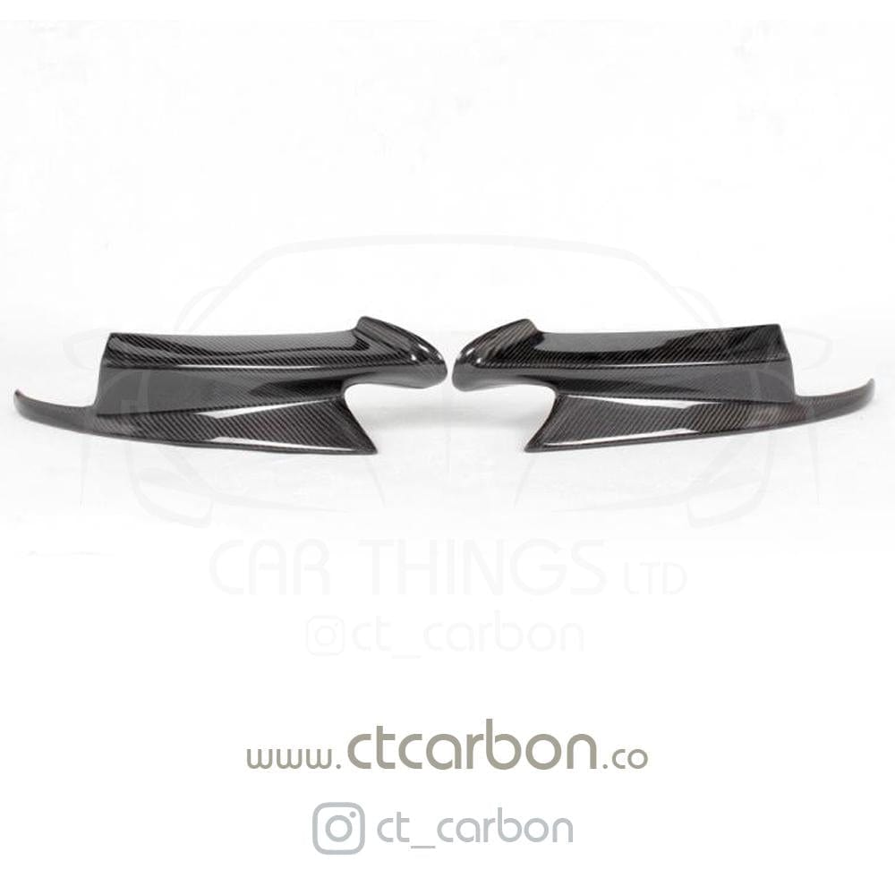 BMW M3 E90/E92 (2007-2013) Carbon Fibre Front Bumper Canards – M Performance (MP) Style Dive Planes / Corner Splitters / Aero Fins – CT Carbon Front Flicks
