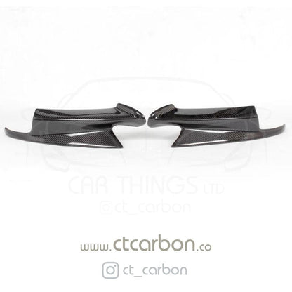 BMW M3 E90/E92 2007-2013 Carbon Fibre Front Bumper Canards / Dive Planes - M Performance Style Aero Fins Corner Splitters - E9X OE Fitment (E90 Saloon & E92 Coupe)
