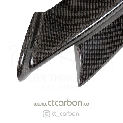 BMW M3 E92/E90 (2007-2013) Carbon Fibre/Fiber Front Bumper Canards Dive Planes – M Performance / MP Style Aero Winglets Splitter Kit | E9x | CT Carbon