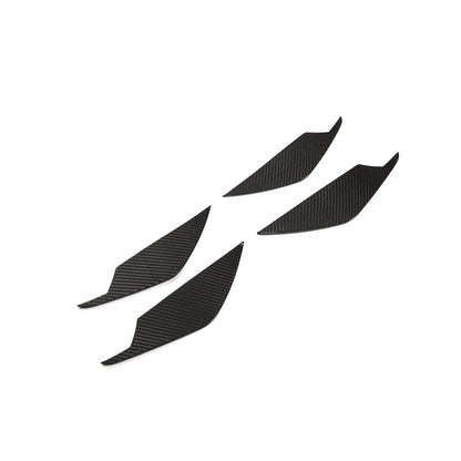 BMW M3/M4 G80 G81 G82 G83 Carbon Fiber/Fibre Front Bumper Canards/Side Canards & Dive Planes – Bumper Winglets/Aero Fins (Dry Pre-Preg CFRP) by CT Carbon – Track-Style Corner Flicks Upgrade G8X