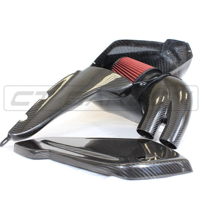 Audi RS6/RS7 C7 4.0T (2013-2018) Carbon Fibre/Fiber Induction Kit - CT Carbon Performance Air Intake / Cold Air Intake System, Gloss Prepreg Carbon Airbox Upgrade, OEM+ Fit