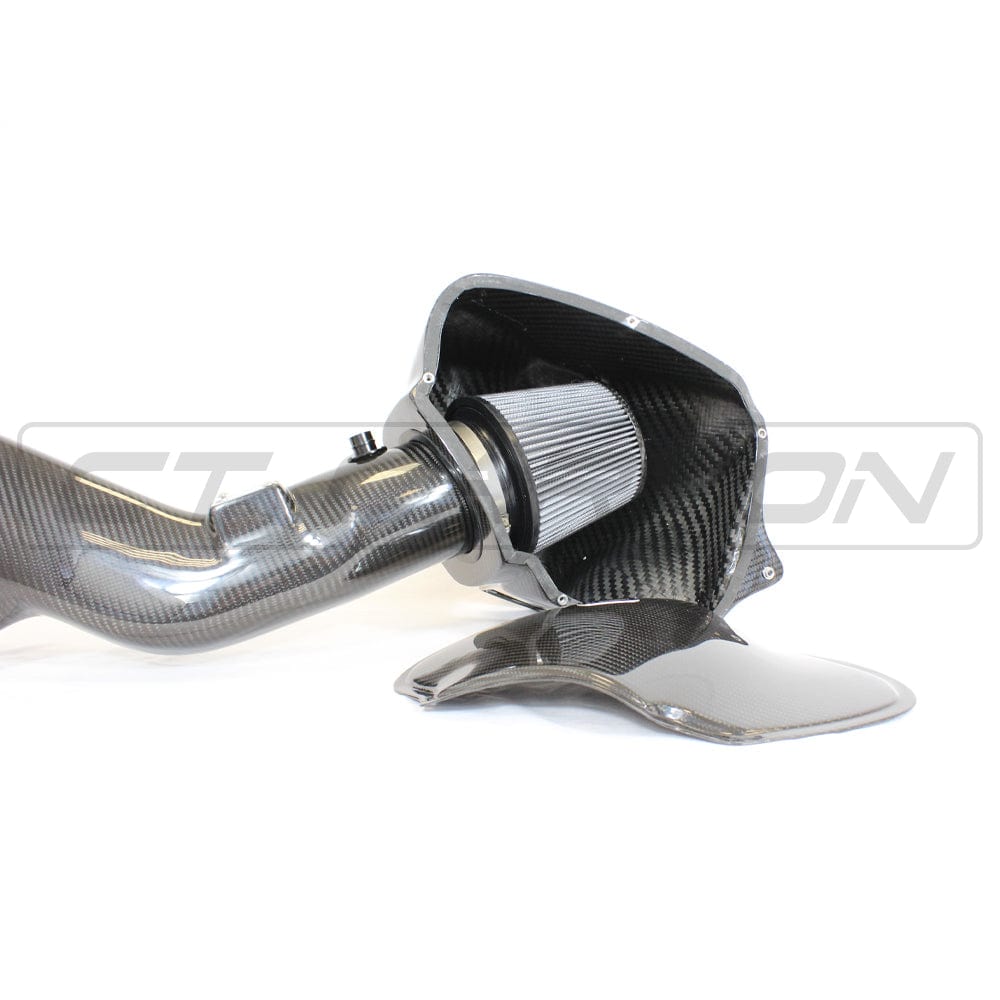 CT Carbon Pre-Preg Carbon Fibre/Fiber Cold Air Intake / Induction Kit for BMW N55 F-Series 35i – M2 F87, 135i F20, 235i F22, 335i F30, 435i F32, 535i F10 – Performance Airbox/CAI Upgrade Air Intake System
