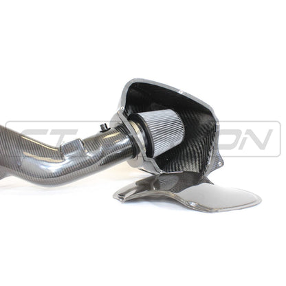 CT Carbon Pre-Preg Carbon Fibre/Fiber Cold Air Intake / Induction Kit for BMW N55 F-Series 35i – M2 F87, 135i F20, 235i F22, 335i F30, 435i F32, 535i F10 – Performance Airbox/CAI Upgrade Air Intake System