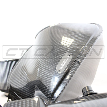 CT Carbon Pre-Preg Carbon Fibre/Fiber Cold Air Intake / Induction Kit for BMW N55 F-Series 35i – M2 F87, 135i F20, 235i F22, 335i F30, 435i F32, 535i F10 – Performance Airbox/CAI Upgrade Air Intake System