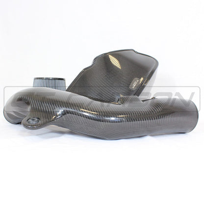 CT Carbon Pre-Preg Carbon Fibre/Fiber Cold Air Intake / Induction Kit for BMW N55 F-Series 35i – M2 F87, 135i F20, 235i F22, 335i F30, 435i F32, 535i F10 – Performance Airbox/CAI Upgrade Air Intake System