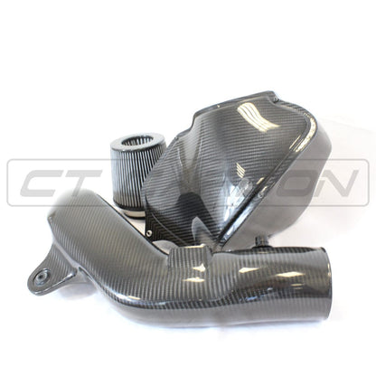 CT Carbon Pre-Preg Carbon Fibre/Fiber Cold Air Intake / Induction Kit for BMW N55 F-Series 35i – M2 F87, 135i F20, 235i F22, 335i F30, 435i F32, 535i F10 – Performance Airbox/CAI Upgrade Air Intake System