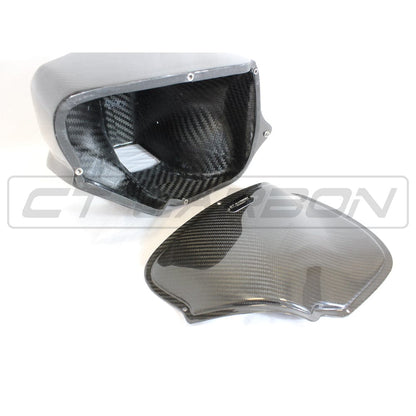 CT Carbon Pre-Preg Carbon Fibre/Fiber Cold Air Intake / Induction Kit for BMW N55 F-Series 35i – M2 F87, 135i F20, 235i F22, 335i F30, 435i F32, 535i F10 – Performance Airbox/CAI Upgrade Air Intake System