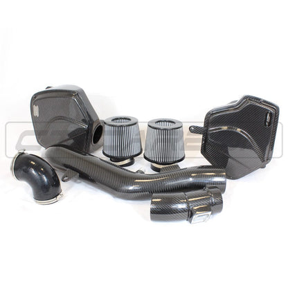 CT Carbon Pre-Preg Carbon Fibre Intake / Induction Kit for BMW M2 Competition, M3, M4 (F87C F80 F82 F83) S55 - Performance Cold Air Intake, Carbon Airbox Upgrade - F8x Twin-Turbo Ram Air
