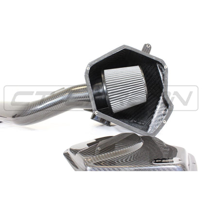 CT Carbon Pre-Preg Carbon Fibre Intake / Induction Kit for BMW M2 Competition, M3, M4 (F87C F80 F82 F83) S55 - Performance Cold Air Intake, Carbon Airbox Upgrade - F8x Twin-Turbo Ram Air