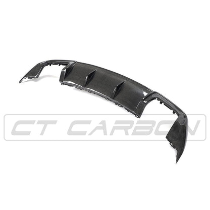 Audi A3 8V Facelift Saloon 2017-2020 Carbon Fibre Rear Diffuser | CT Carbon Rear Valance/Rear Splitter/Lower Bumper Insert | Mk3 Sedan Rear Lip Apron | Fits Standard Bumper (Not S line/S3)