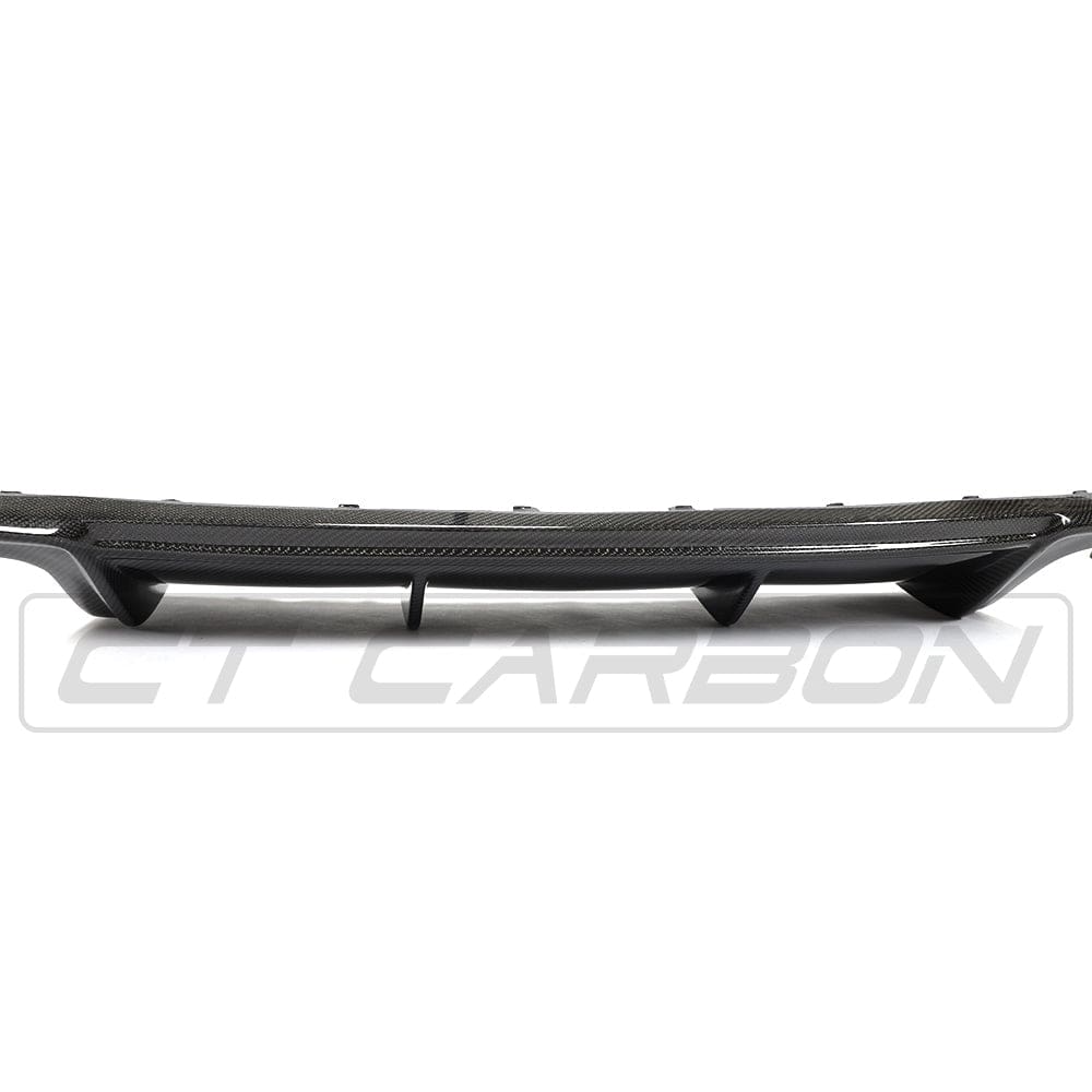 Audi A3 8V Facelift Saloon 2017-2020 Carbon Fibre Rear Diffuser | CT Carbon Rear Valance/Rear Splitter/Lower Bumper Insert | Mk3 Sedan Rear Lip Apron | Fits Standard Bumper (Not S line/S3)