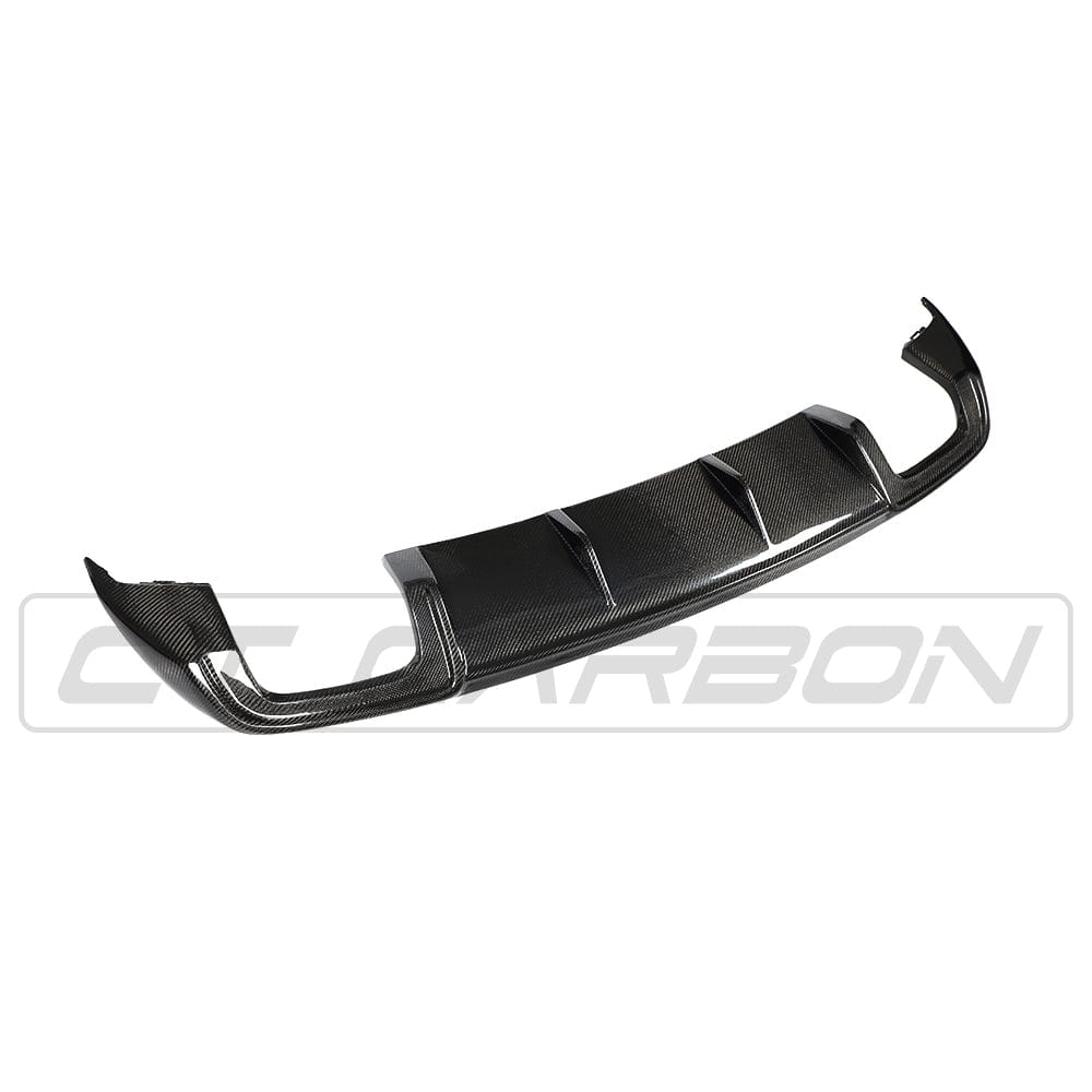 Audi A3 8V Facelift Saloon 2017-2020 Carbon Fibre Rear Diffuser | CT Carbon Rear Valance/Rear Splitter/Lower Bumper Insert | Mk3 Sedan Rear Lip Apron | Fits Standard Bumper (Not S line/S3)