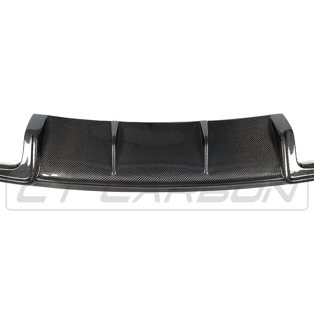 Audi A3 8V Facelift Saloon 2017-2020 Carbon Fibre Rear Diffuser | CT Carbon Rear Valance/Rear Splitter/Lower Bumper Insert | Mk3 Sedan Rear Lip Apron | Fits Standard Bumper (Not S line/S3)