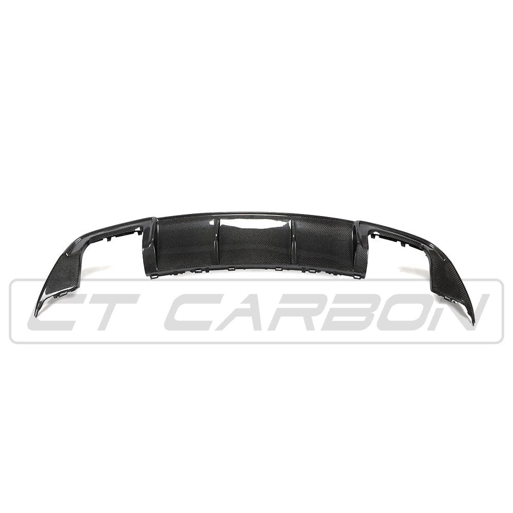 Audi A3 8V Facelift Saloon 2017-2020 Carbon Fibre Rear Diffuser | CT Carbon Rear Valance/Rear Splitter/Lower Bumper Insert | Mk3 Sedan Rear Lip Apron | Fits Standard Bumper (Not S line/S3)