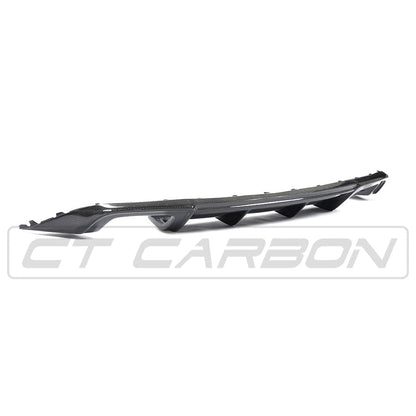 Audi A3 8V Facelift Saloon 2017-2020 Carbon Fibre Rear Diffuser | CT Carbon Rear Valance/Rear Splitter/Lower Bumper Insert | Mk3 Sedan Rear Lip Apron | Fits Standard Bumper (Not S line/S3)
