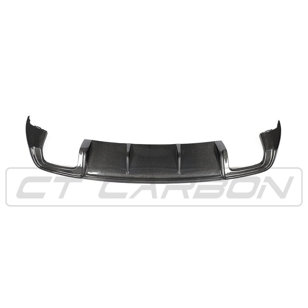 Audi A3 8V Facelift Saloon 2017-2020 Carbon Fibre Rear Diffuser | CT Carbon Rear Valance/Rear Splitter/Lower Bumper Insert | Mk3 Sedan Rear Lip Apron | Fits Standard Bumper (Not S line/S3)
