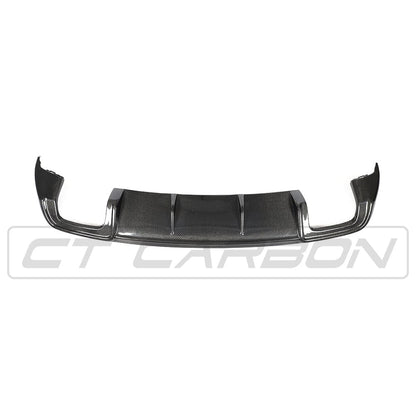 Audi A3 8V Facelift Saloon 2017-2020 Carbon Fibre Rear Diffuser | CT Carbon Rear Valance/Rear Splitter/Lower Bumper Insert | Mk3 Sedan Rear Lip Apron | Fits Standard Bumper (Not S line/S3)