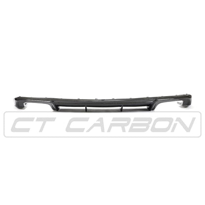 Audi A3 8V Facelift Saloon 2017-2020 Carbon Fibre Rear Diffuser | CT Carbon Rear Valance/Rear Splitter/Lower Bumper Insert | Mk3 Sedan Rear Lip Apron | Fits Standard Bumper (Not S line/S3)