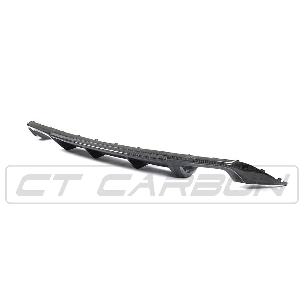 Audi A3 8V Facelift Saloon 2017-2020 Carbon Fibre Rear Diffuser | CT Carbon Rear Valance/Rear Splitter/Lower Bumper Insert | Mk3 Sedan Rear Lip Apron | Fits Standard Bumper (Not S line/S3)