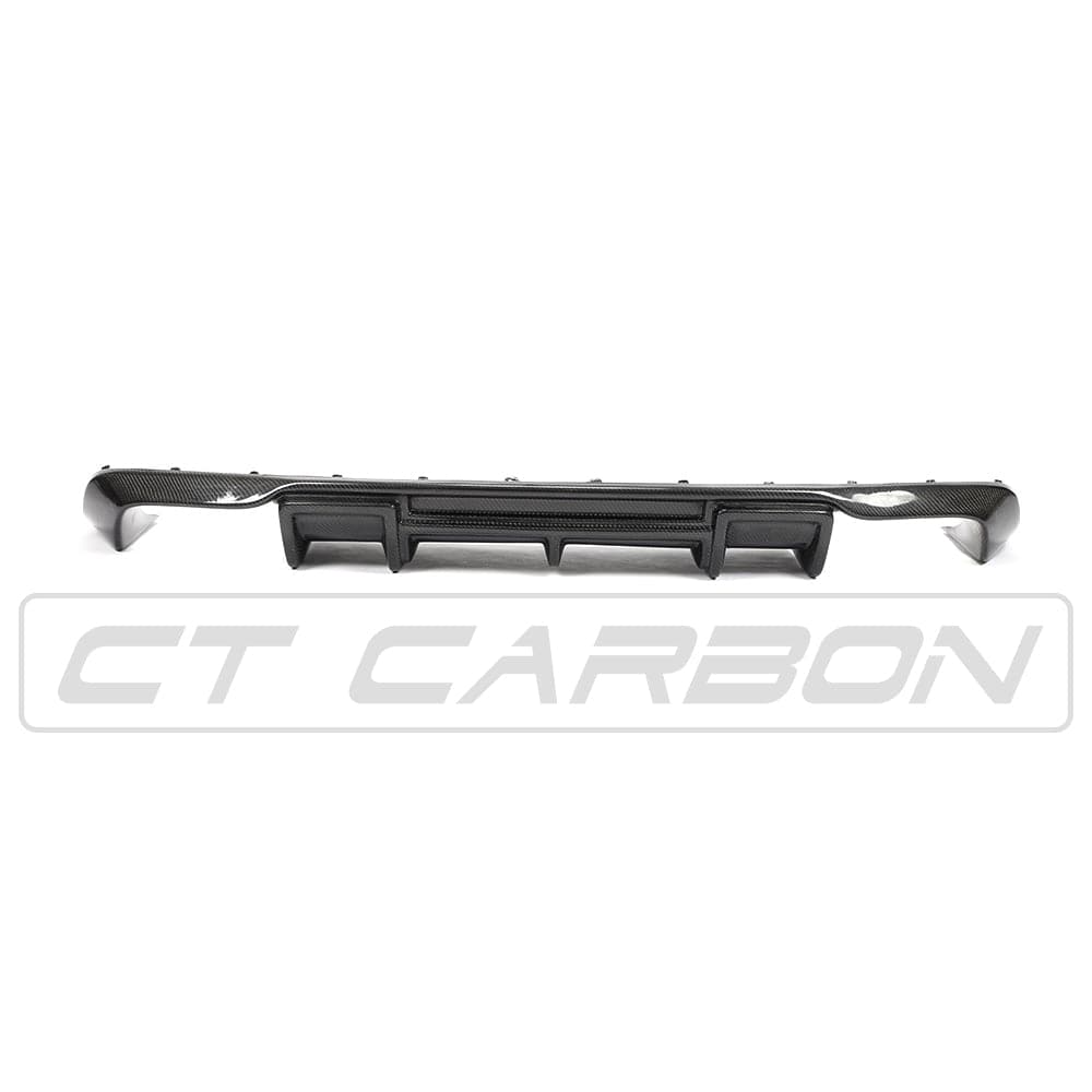 Audi A3 8V S-Line & S3 8V Saloon/Sedan Pre-Facelift 2013-2016 Carbon Fibre Rear Bumper Diffuser – Gloss Carbon Valance, Rear Bumper Insert/Splitter Skirt, Rear Lower Trim OEM+ (CT Carbon)