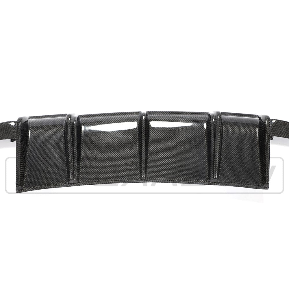 Audi A3 8V S-Line & S3 8V Saloon/Sedan Pre-Facelift 2013-2016 Carbon Fibre Rear Bumper Diffuser – Gloss Carbon Valance, Rear Bumper Insert/Splitter Skirt, Rear Lower Trim OEM+ (CT Carbon)