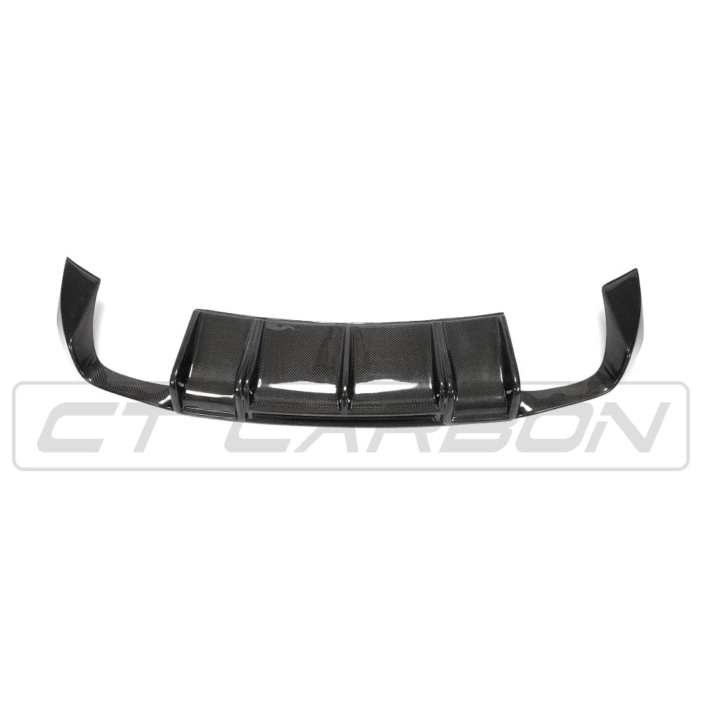 Audi A3 8V S-Line & S3 8V Saloon/Sedan Pre-Facelift 2013-2016 Carbon Fibre Rear Bumper Diffuser – Gloss Carbon Valance, Rear Bumper Insert/Splitter Skirt, Rear Lower Trim OEM+ (CT Carbon)