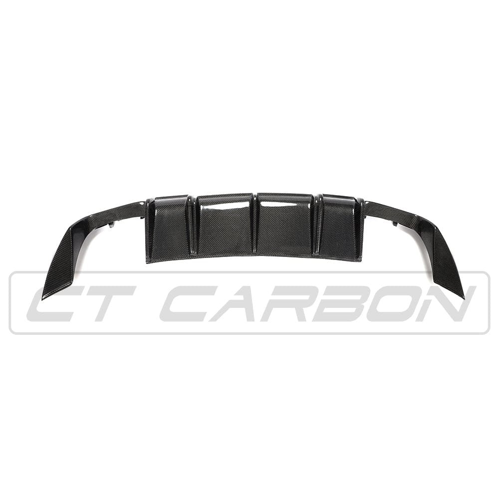 Audi A3 8V S-Line & S3 8V Saloon/Sedan Pre-Facelift 2013-2016 Carbon Fibre Rear Bumper Diffuser – Gloss Carbon Valance, Rear Bumper Insert/Splitter Skirt, Rear Lower Trim OEM+ (CT Carbon)