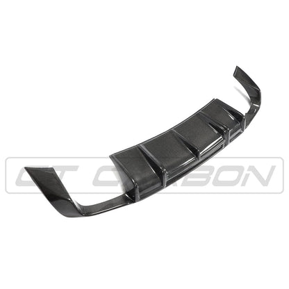 Audi A3 8V S-Line & S3 8V Saloon/Sedan Pre-Facelift 2013-2016 Carbon Fibre Rear Bumper Diffuser – Gloss Carbon Valance, Rear Bumper Insert/Splitter Skirt, Rear Lower Trim OEM+ (CT Carbon)