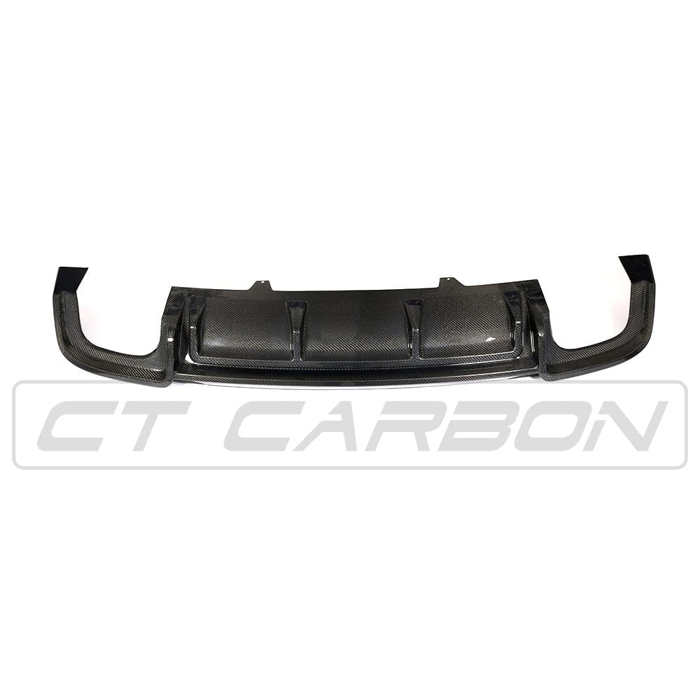 Audi A5 S-Line & S5 (B9 2017-2021) Carbon Fibre Rear Diffuser | Valance | Splitter | Lip - CT Carbon Gloss Rear Bumper Insert/Lower Spoiler/Apron Undertray Trim