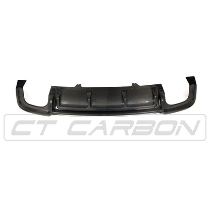 Audi A5 S-Line & S5 (B9 2017-2021) Carbon Fibre Rear Diffuser | Valance | Splitter | Lip - CT Carbon Gloss Rear Bumper Insert/Lower Spoiler/Apron Undertray Trim