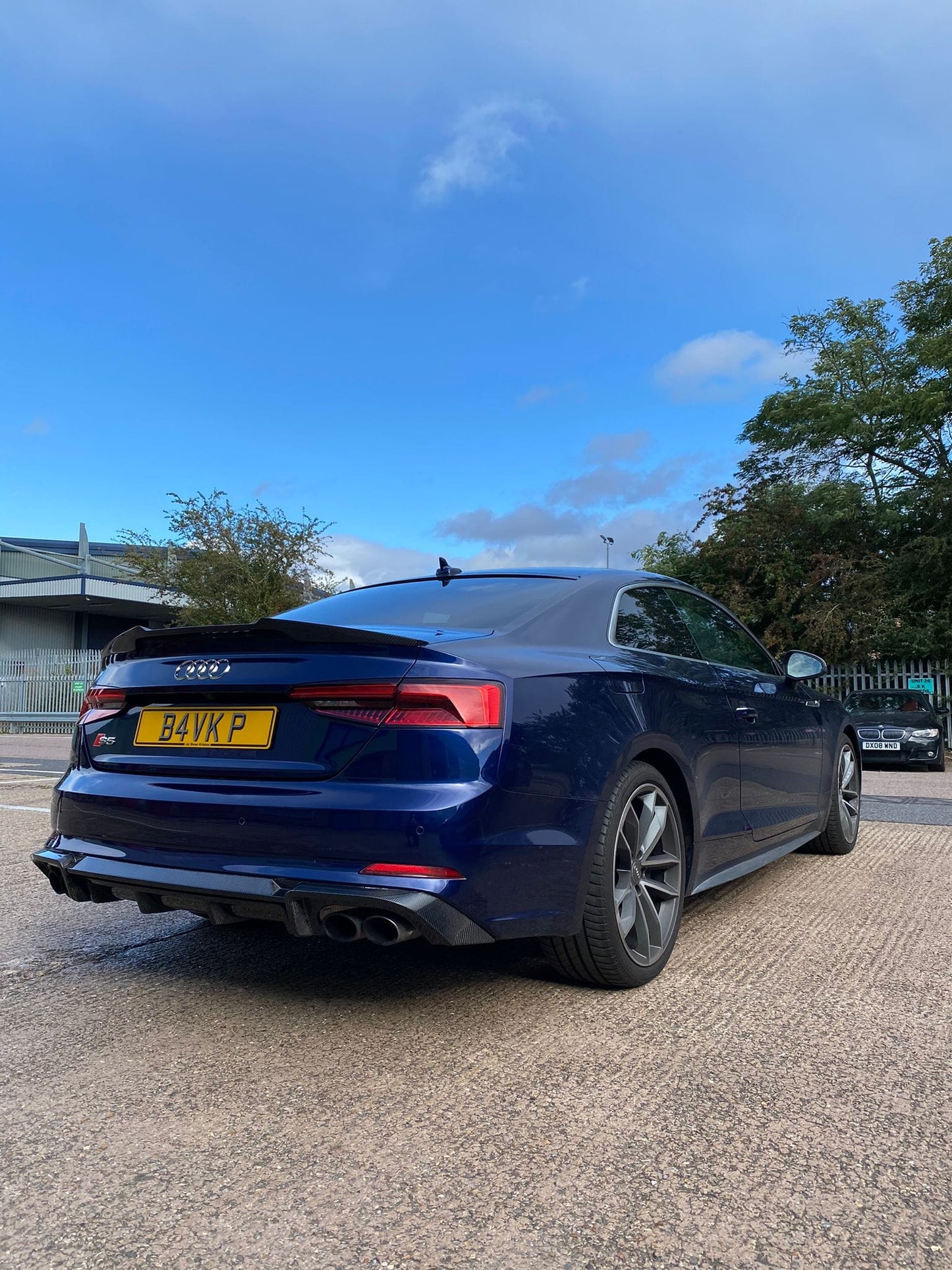 Audi A5 S-Line & S5 (B9 2017-2021) Carbon Fibre Rear Diffuser | Valance | Splitter | Lip - CT Carbon Gloss Rear Bumper Insert/Lower Spoiler/Apron Undertray Trim