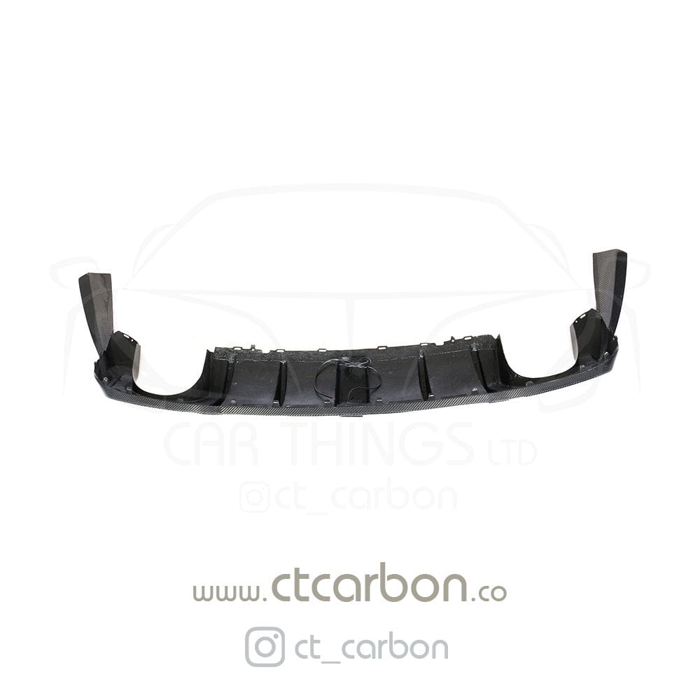 CT Carbon Rear Diffuser for Audi RS3 8V Saloon/Sedan (2015-2020 Facelift) – Carbon Fibre Rear Valance/Skirt/Splitter with LED F1/DTM Centre Brake Light, OEM+ Rear Bumper Upgrade
