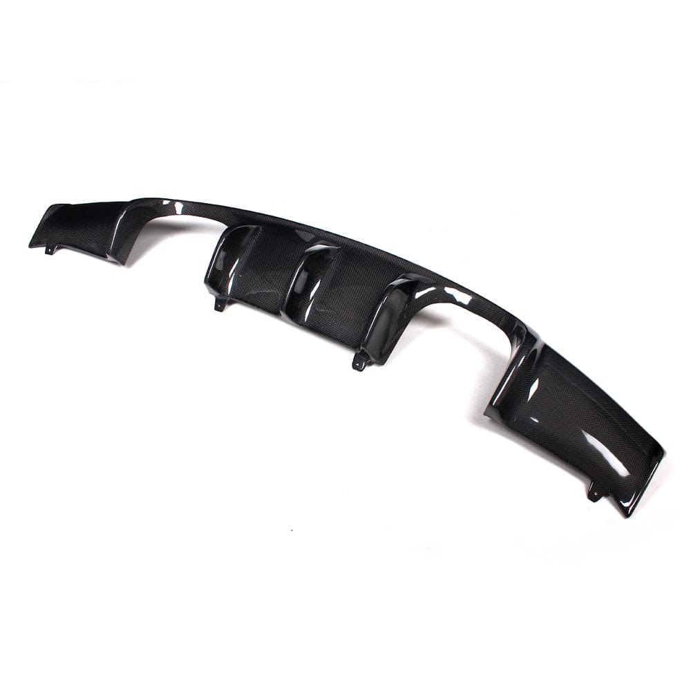 BMW M3 E92 E93 Carbon Fibre Rear Diffuser / Valance – E9X 2007-2013 Rear Bumper Insert, Lower Lip Skirt, Quad Exhaust Surround – OEM+ Gloss Carbon by CT Carbon – Coupe/Convertible