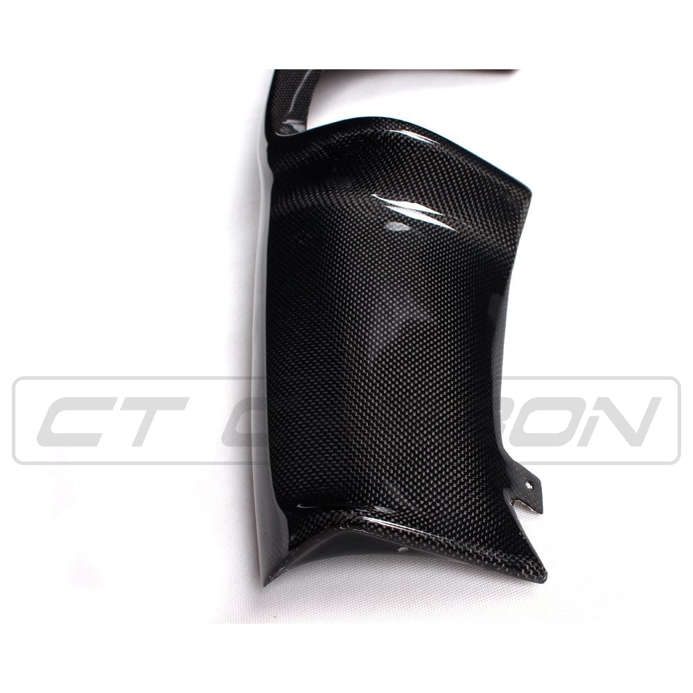 BMW M3 E92 E93 Carbon Fibre Rear Diffuser / Valance – E9X 2007-2013 Rear Bumper Insert, Lower Lip Skirt, Quad Exhaust Surround – OEM+ Gloss Carbon by CT Carbon – Coupe/Convertible