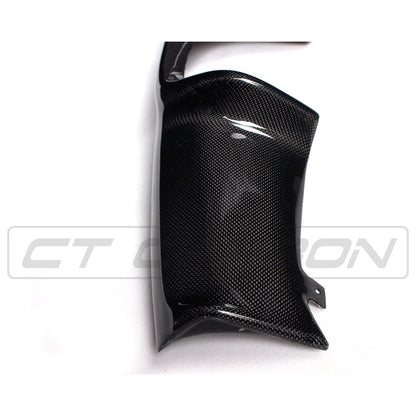 BMW M3 E92 E93 Carbon Fibre Rear Diffuser / Valance – E9X 2007-2013 Rear Bumper Insert, Lower Lip Skirt, Quad Exhaust Surround – OEM+ Gloss Carbon by CT Carbon – Coupe/Convertible