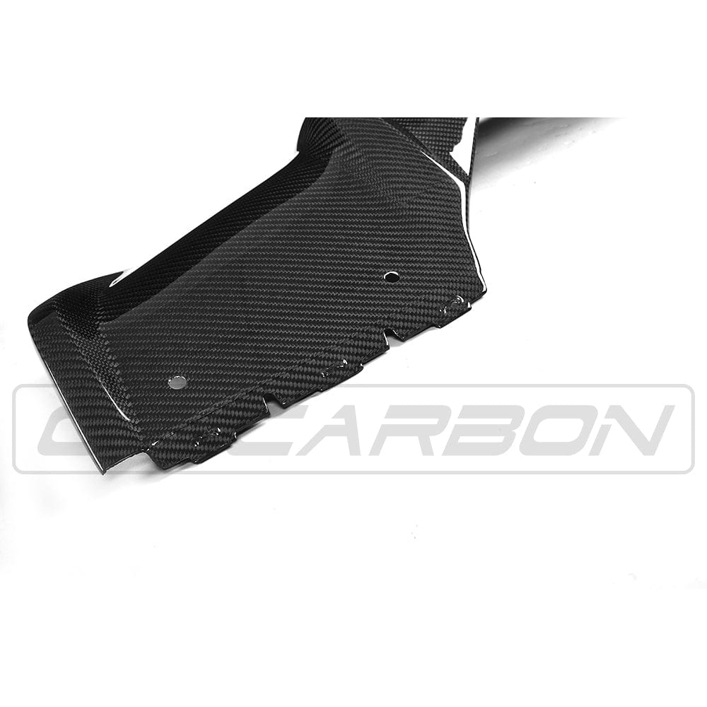 BMW X6 F16 M Sport Carbon Fibre (Carbon Fiber) Rear Diffuser/Valance - CT Carbon M Performance Style Bumper Insert, Rear Apron/Splitter & Exhaust Surround (2013-2018)