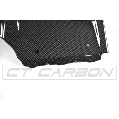 BMW X6 F16 M Sport Carbon Fibre (Carbon Fiber) Rear Diffuser/Valance - CT Carbon M Performance Style Bumper Insert, Rear Apron/Splitter & Exhaust Surround (2013-2018)