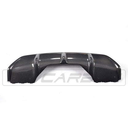 BMW X6 F16 M Sport Carbon Fibre (Carbon Fiber) Rear Diffuser/Valance - CT Carbon M Performance Style Bumper Insert, Rear Apron/Splitter & Exhaust Surround (2013-2018)