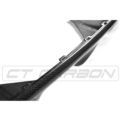 BMW X6 F16 M Sport Carbon Fibre (Carbon Fiber) Rear Diffuser/Valance - CT Carbon M Performance Style Bumper Insert, Rear Apron/Splitter & Exhaust Surround (2013-2018)