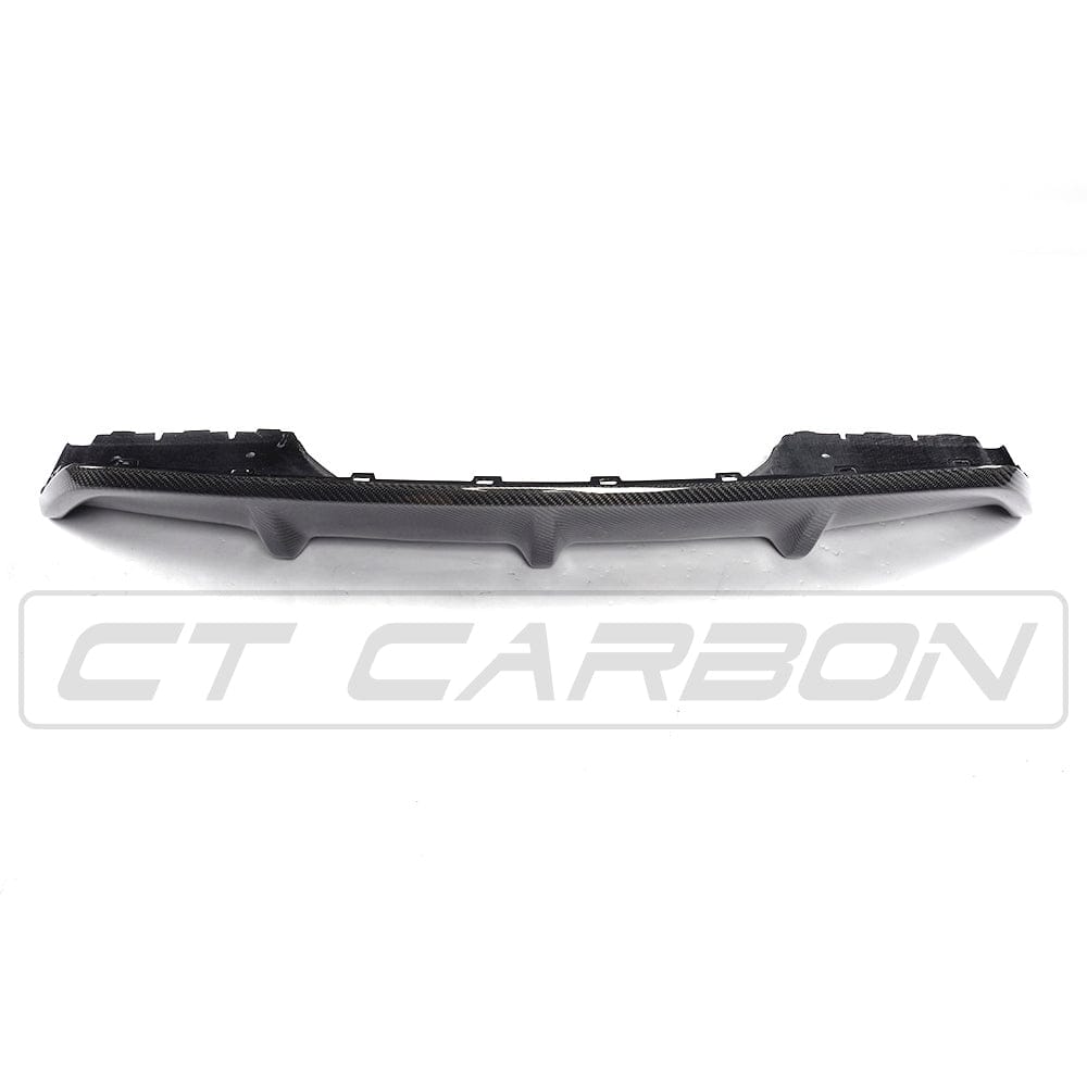 BMW X6 F16 M Sport Carbon Fibre (Carbon Fiber) Rear Diffuser/Valance - CT Carbon M Performance Style Bumper Insert, Rear Apron/Splitter & Exhaust Surround (2013-2018)