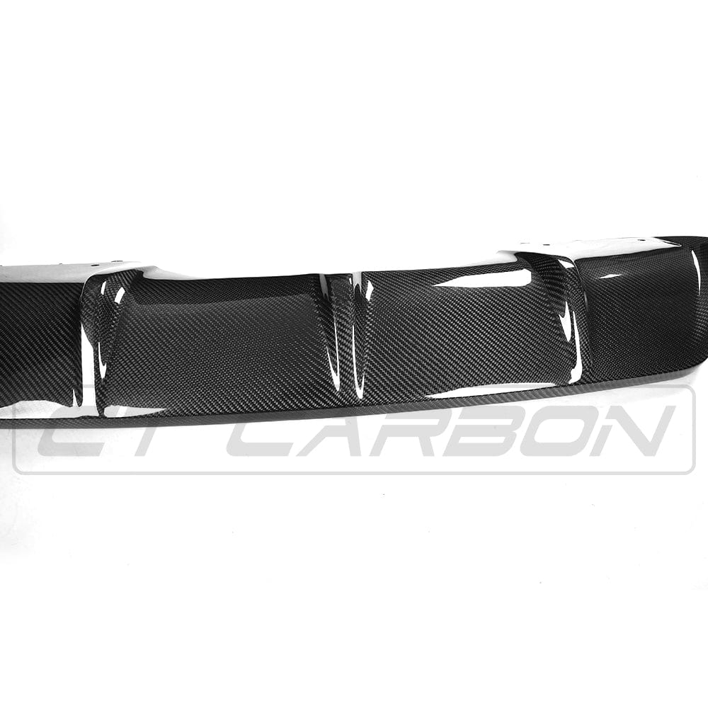BMW X6 F16 M Sport Carbon Fibre (Carbon Fiber) Rear Diffuser/Valance - CT Carbon M Performance Style Bumper Insert, Rear Apron/Splitter & Exhaust Surround (2013-2018)