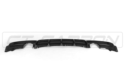 BMW 3 Series F30 F31 Carbon Fibre Rear Diffuser/Valance/Splitter – M Performance MP Style Twin Exit Dual Outlet Dual Exhaust Gloss Real Carbon Lower Bumper Insert (2011–2019 Saloon/Touring, Sedan/Wagon)