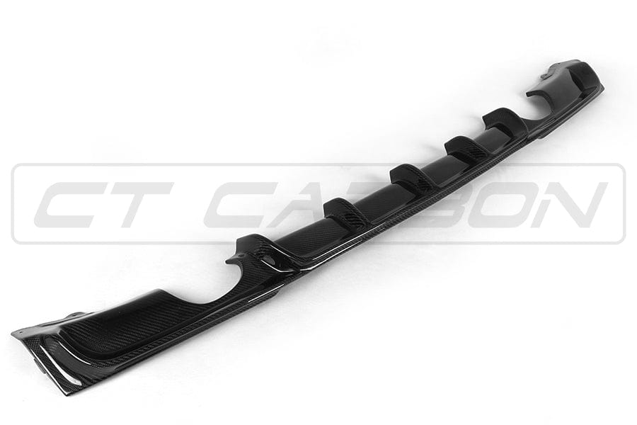 CT Carbon BMW 3 Series F30/F31 2011-2019 Carbon Fibre Rear Diffuser/Valance/Rear Splitter – M Sport/M Performance Style – Twin Exit Dual Exhaust – Gloss Carbon Rear Bumper Insert for Saloon & Touring