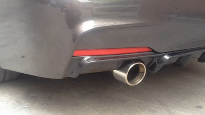 CT Carbon BMW 3 Series F30/F31 2011-2019 Carbon Fibre Rear Diffuser/Valance/Rear Splitter – M Sport/M Performance Style – Twin Exit Dual Exhaust – Gloss Carbon Rear Bumper Insert for Saloon & Touring