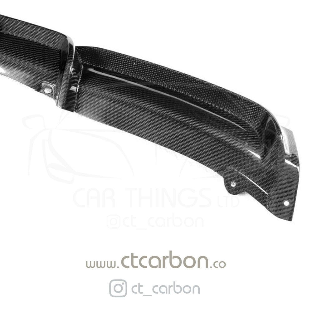 BMW 3 Series F30 F31 Carbon Fibre/Fiber Rear Diffuser - M Performance/MP Style - Single Exit Exhaust/Single Outlet - Rear Valance/Splitter B